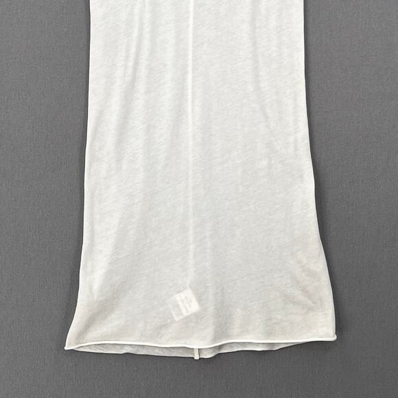 ENZA COSTA Tissue Jersey Layering Tunic Tank Women Medium White Pima Cotton NEW - Picture 7 of 14